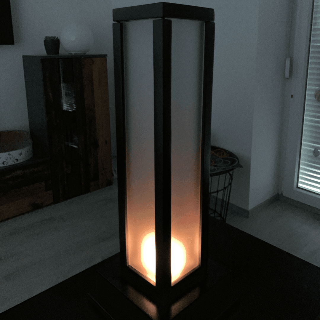 Tischlampe selber bauen aus Holz und Acrylglas