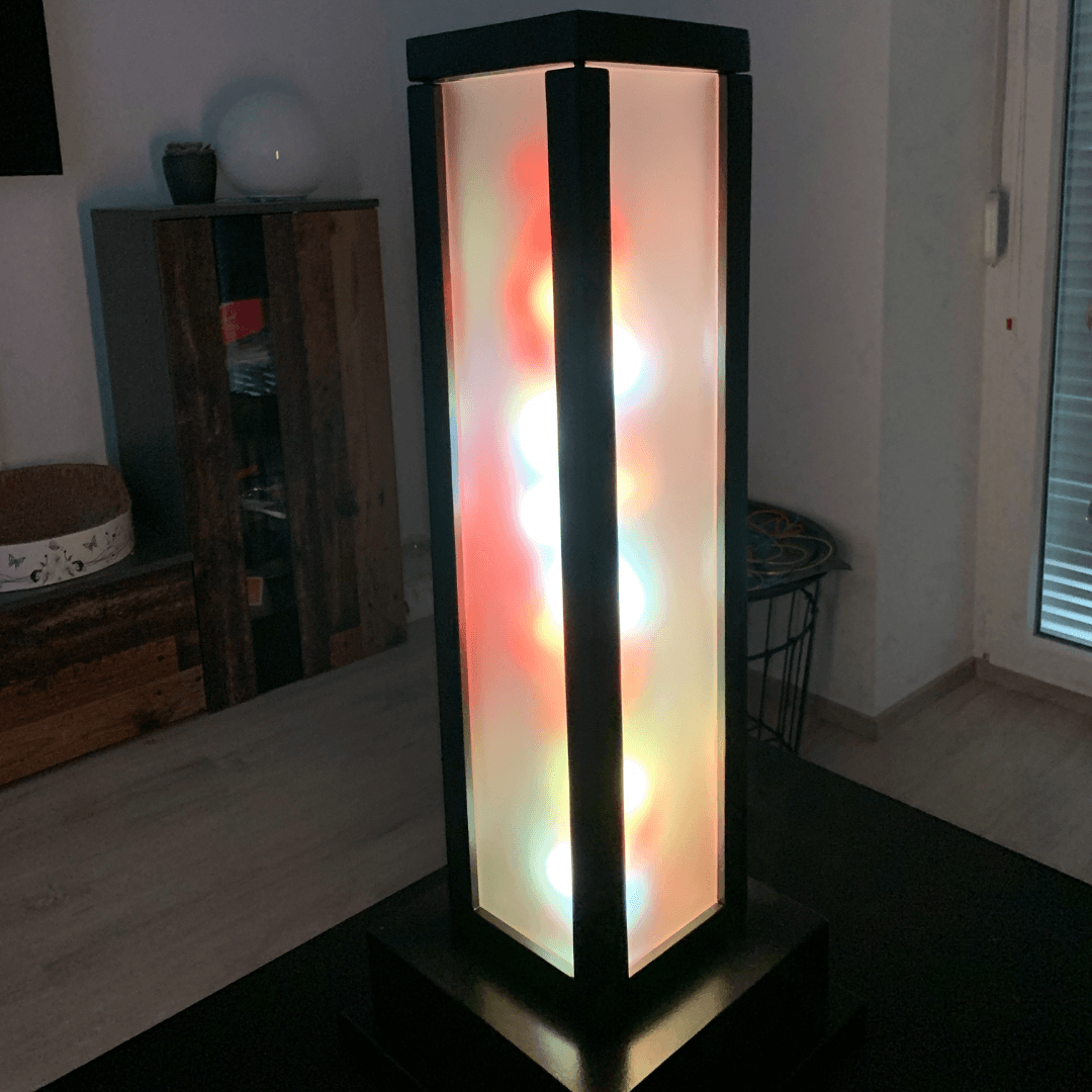 Tischlampe selber bauen aus Holz und Acrylglas
