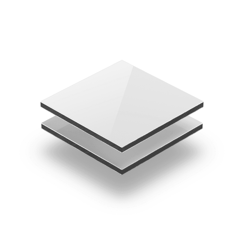 Alupanel Weiß 3 mm RAL 9003 glänzend