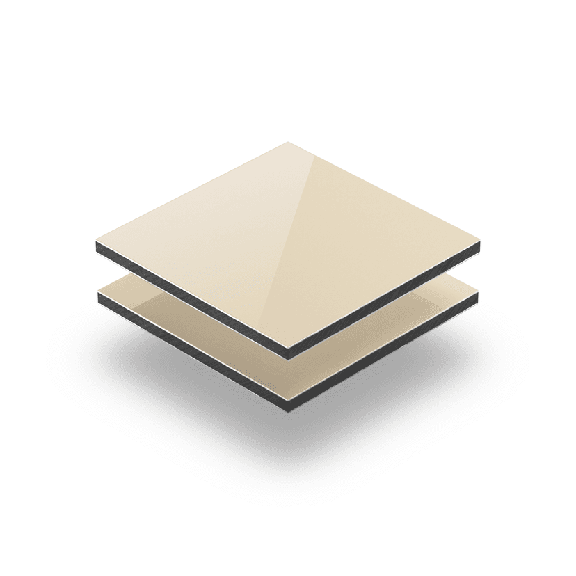 Alupanel Hellelfenbein 3 mm RAL 1015