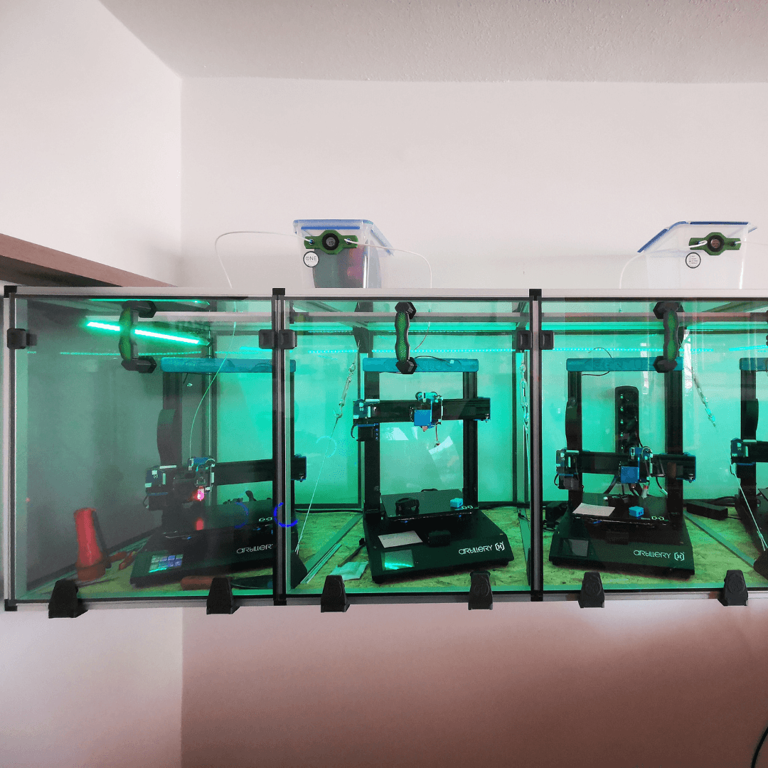 Kabine aus Polycarbonatplatten für 3D-Drucker