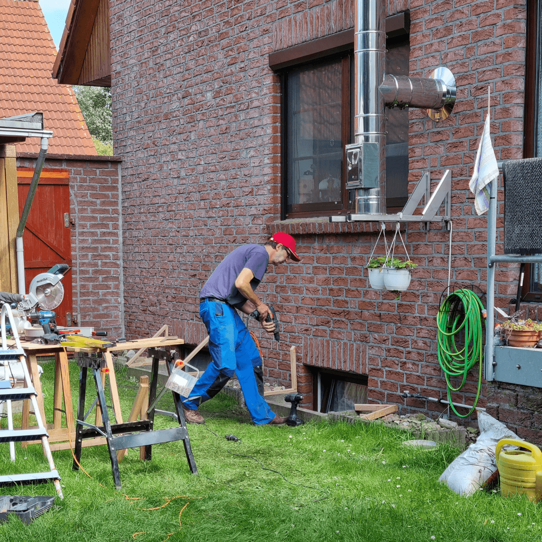 Kellerfenster Abdeckung als Regenschutz