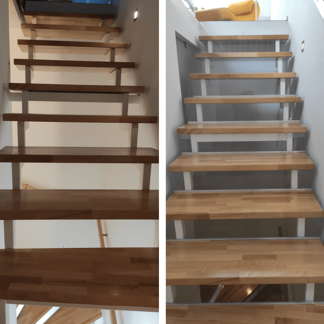 Transparente Treppenverkleidung aus Acrylglasplatten