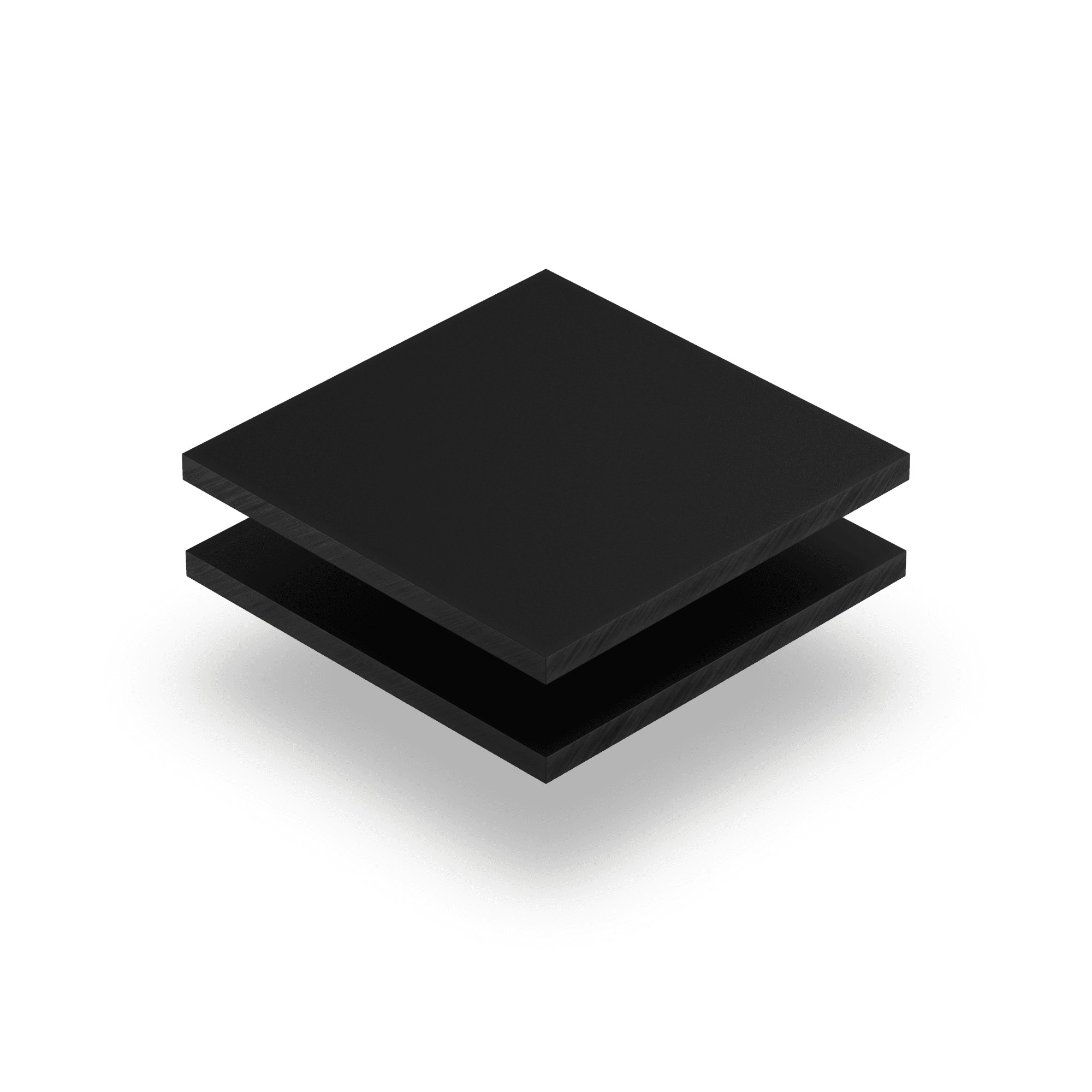 Acrylglas Buchstabenplatte schwarz matt