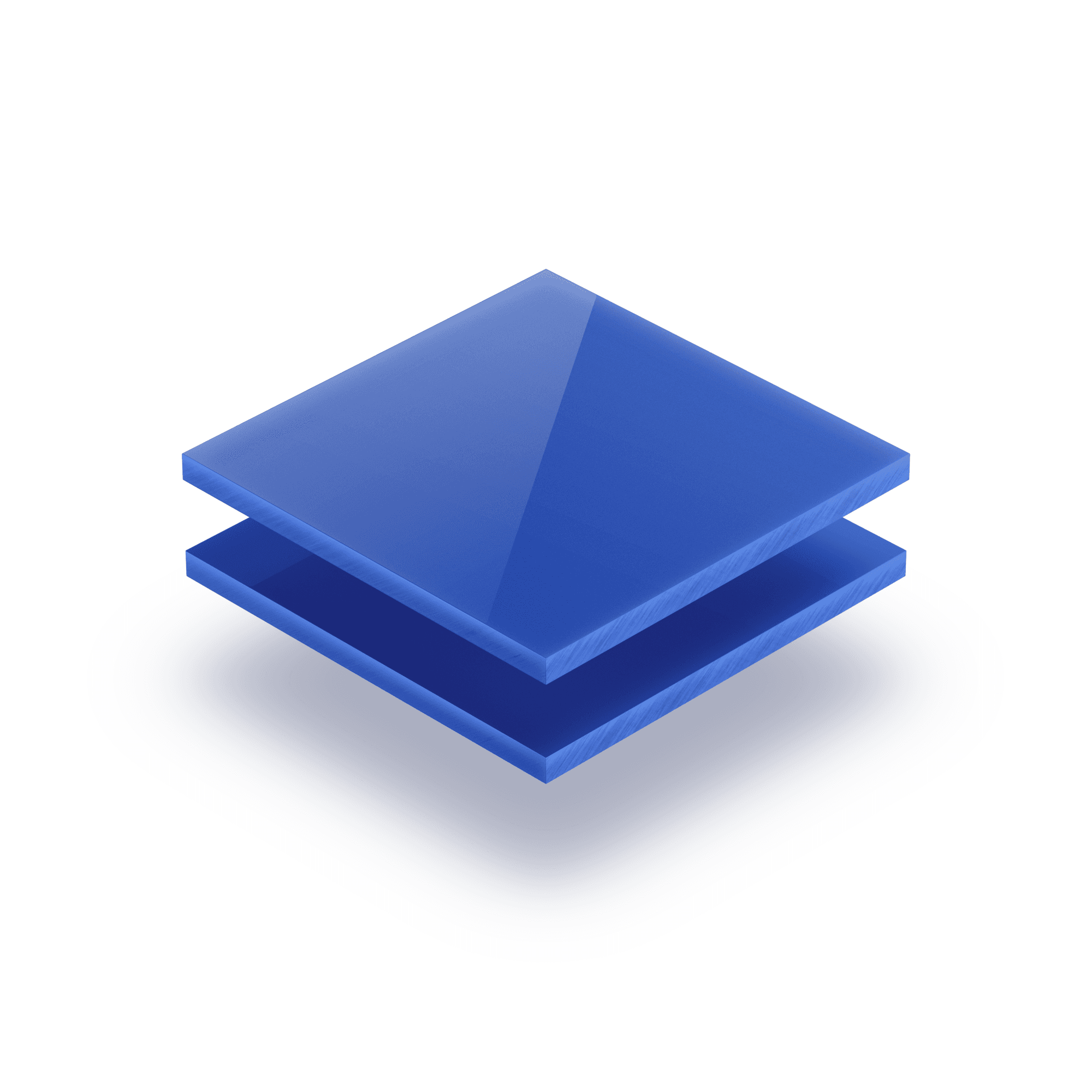 Acrylglas Platte opal blau