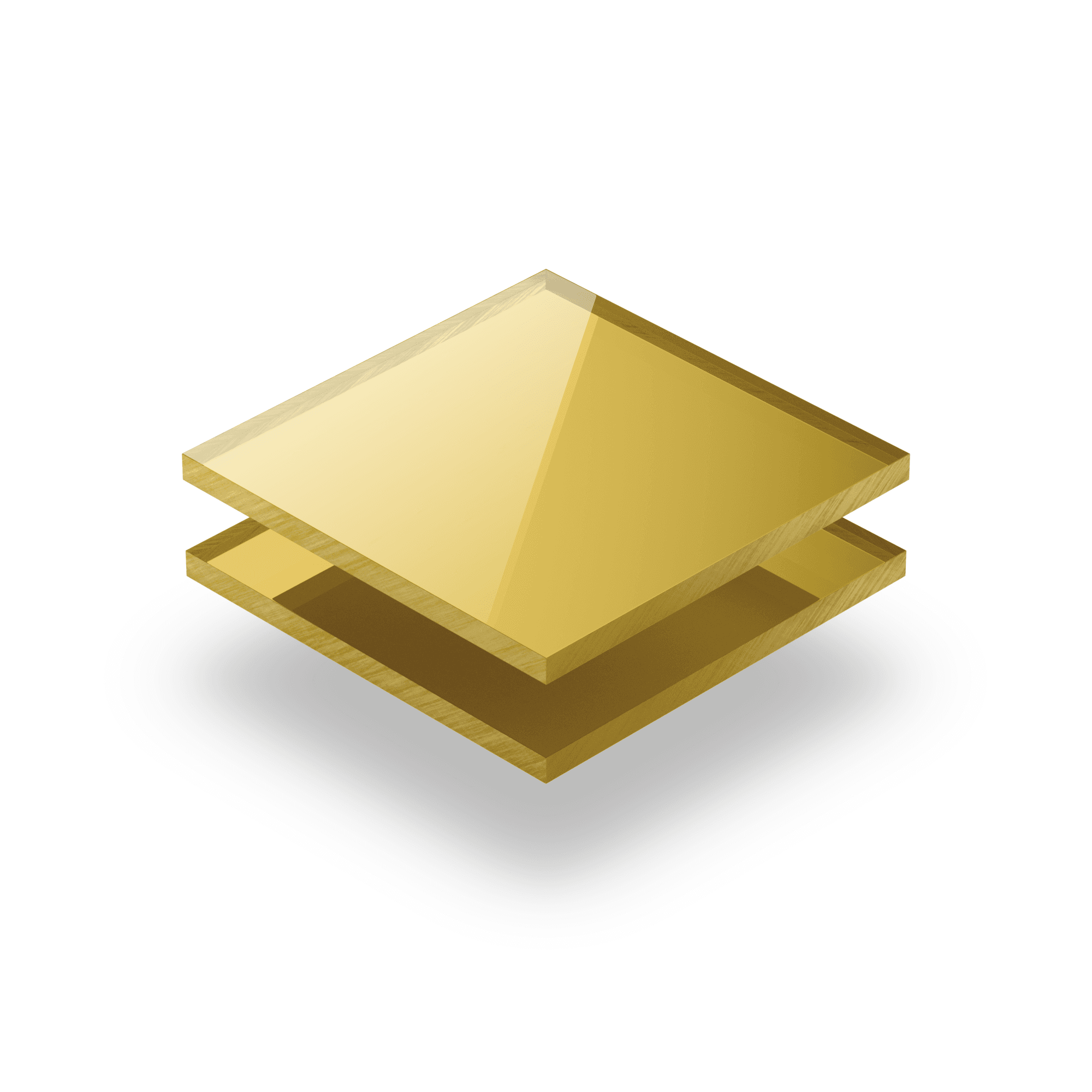 Acrylglas Platte spiegel gold
