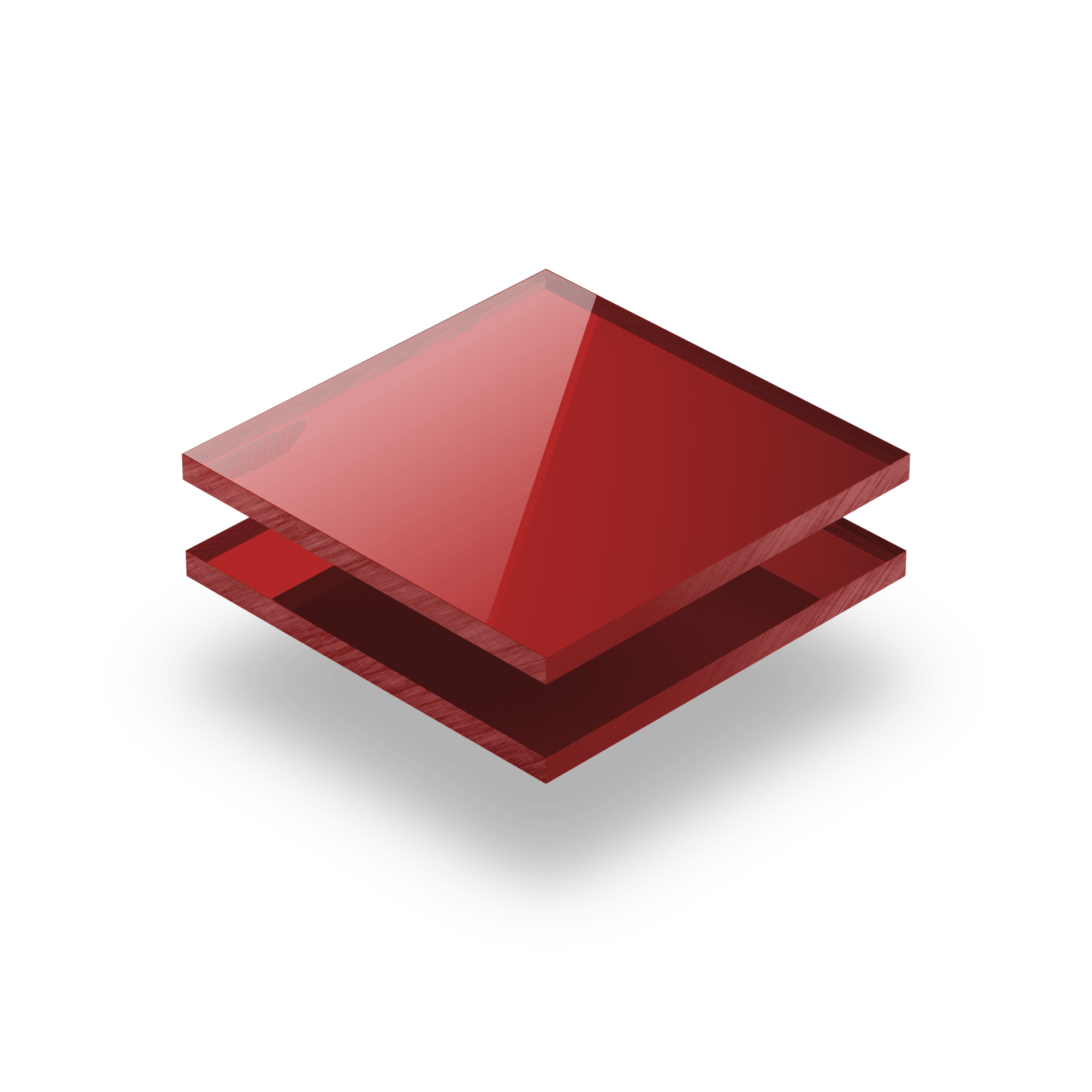 Acrylglas-Platte-spiegel-rot