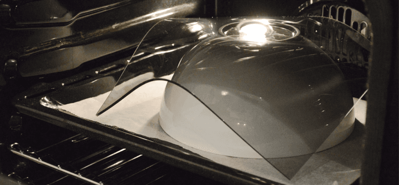 Acrylglas formen im Ofen