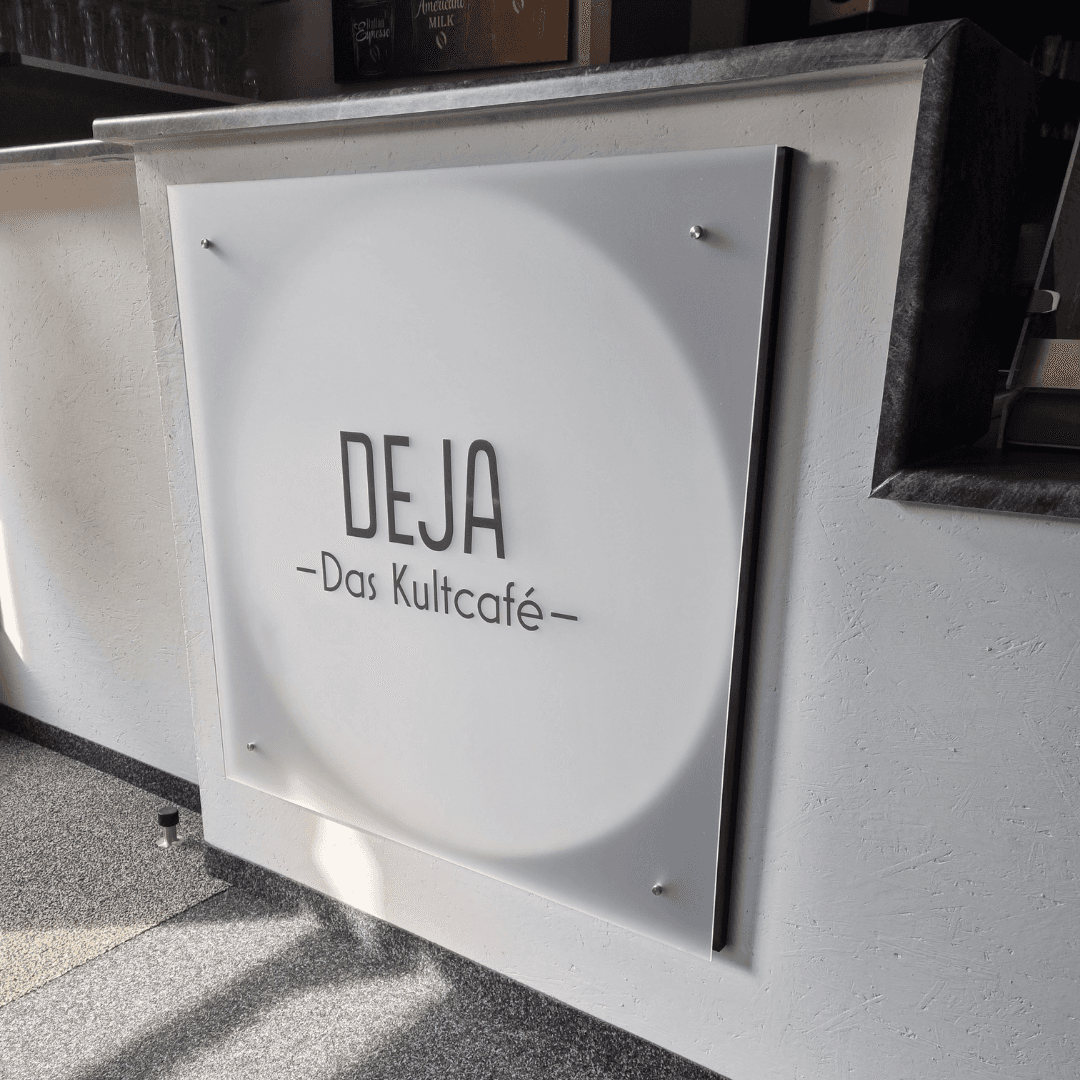 Beleuchtetes Aushängeschild