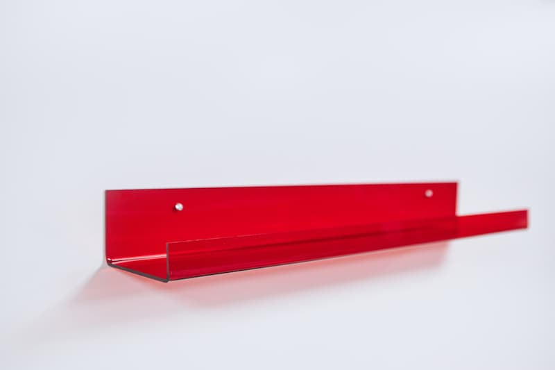 Foto regal aus plexiglas rot