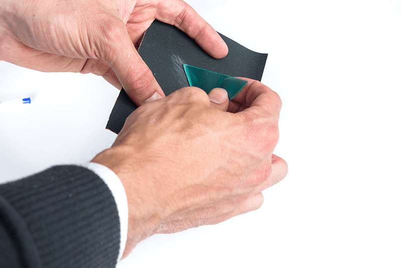 Hologramm selber machen Acrylglas schleifen