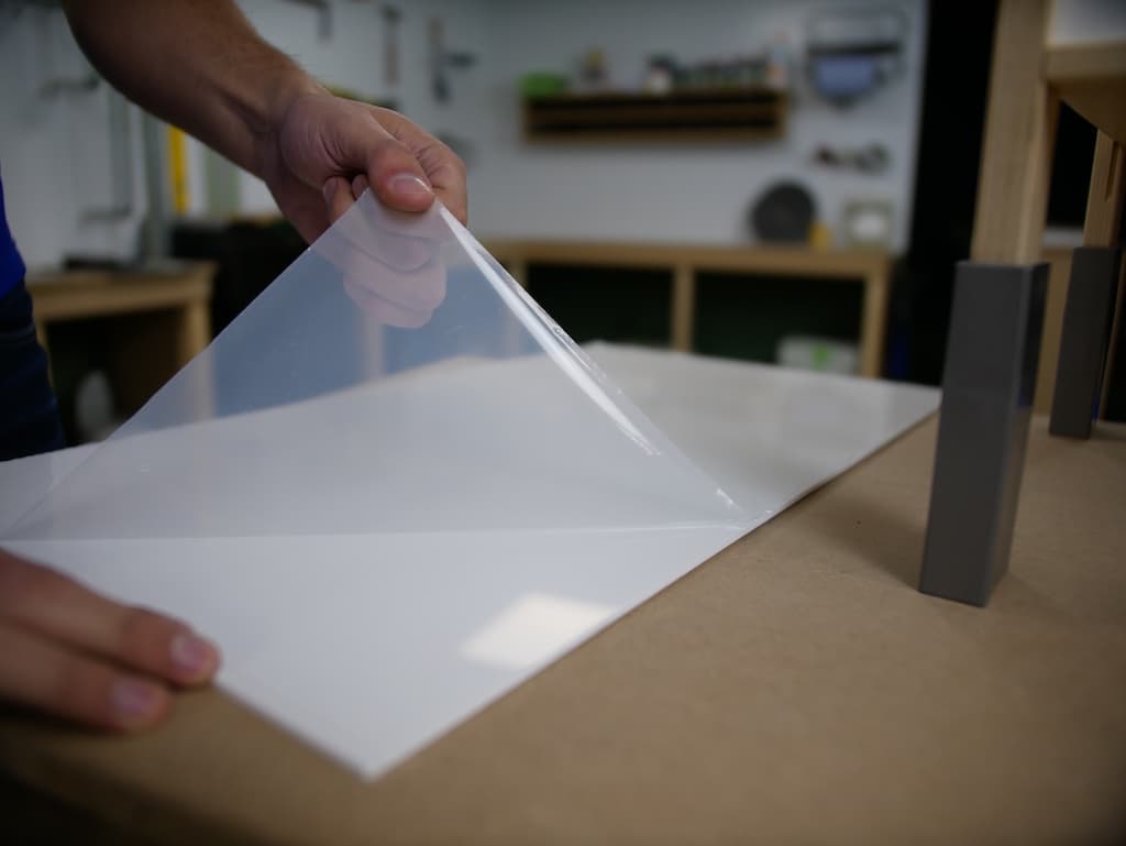 IKEA Kueche Acrylglasfolie auf einer Seite entfernen