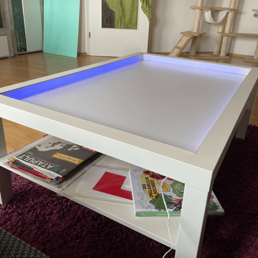 Puzzletisch mit Acryglas und LED bauen