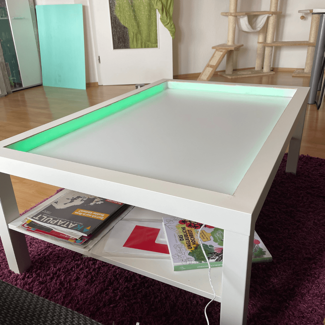 Puzzletisch mit Acryglas und LED bauen