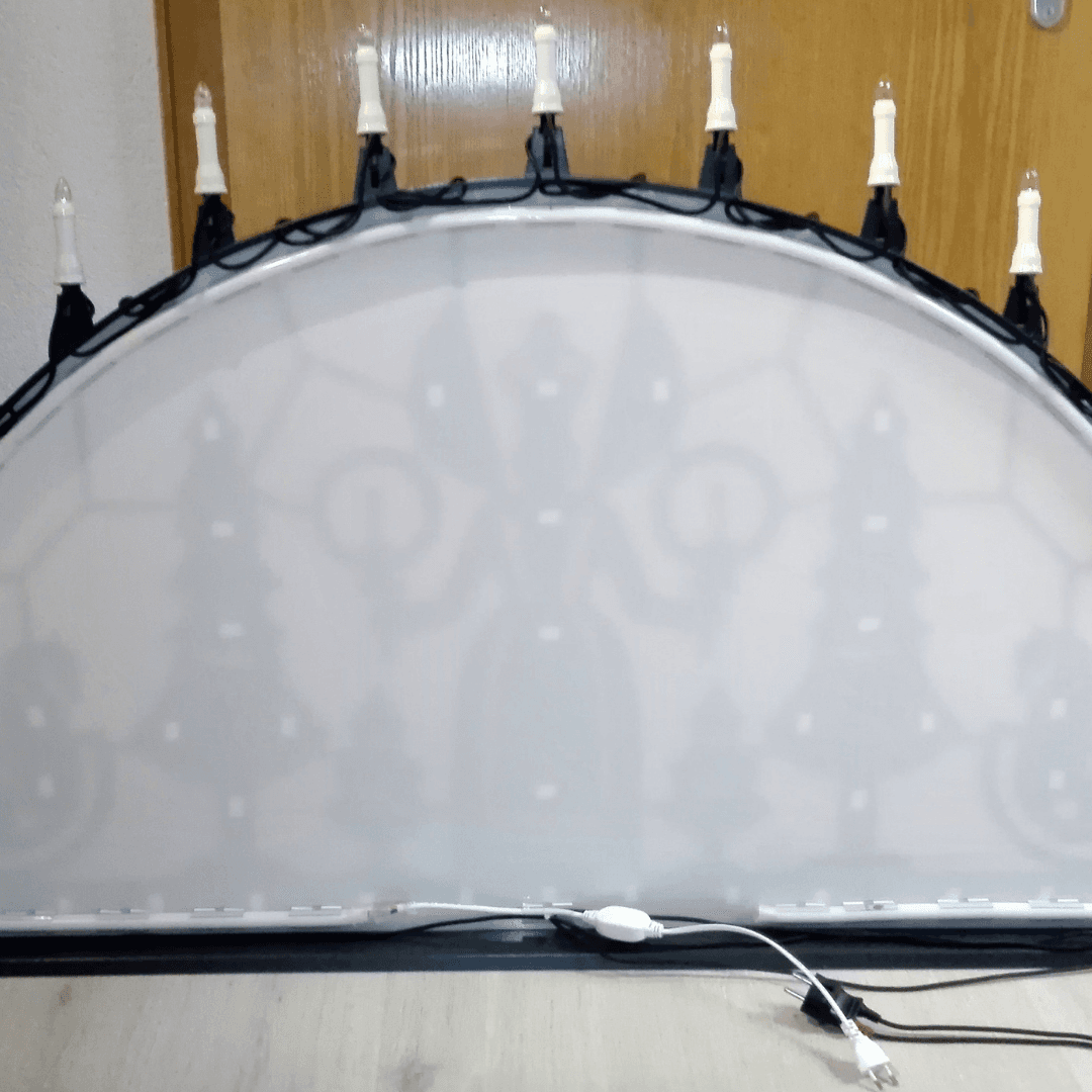 Acrylglas-Rückwand für modernen Schwibbogen