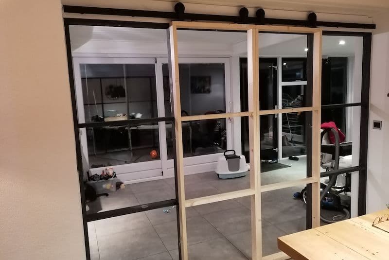 Raumteiler selber bauen schiebetür
