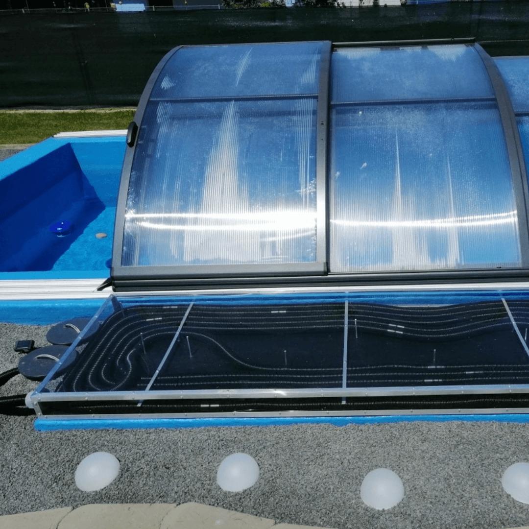 Selbstgebaute Poolheizung