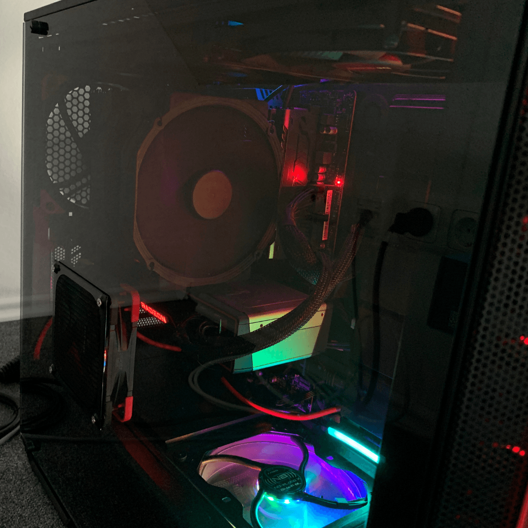 Transparente Seitenscheibe mit Lüfter für PC-Gehäuse