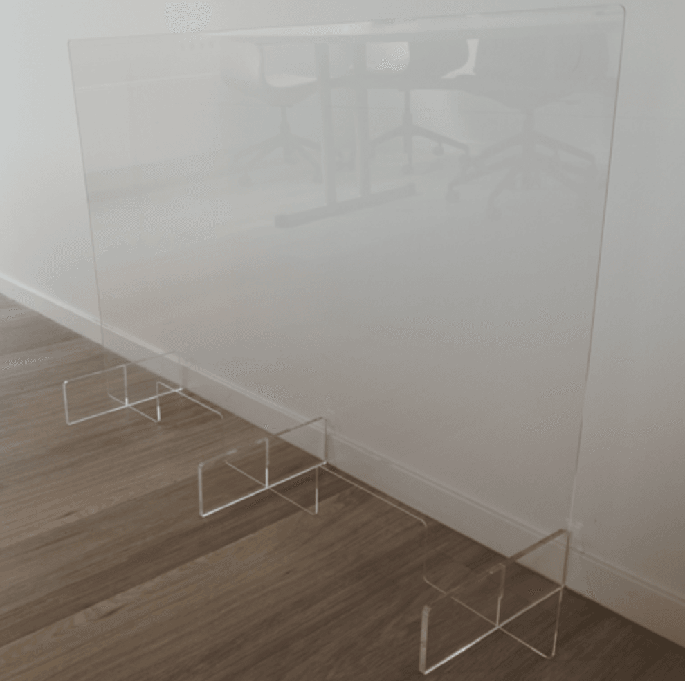 Transparente mobile Schutzwand 120 x 80 cm