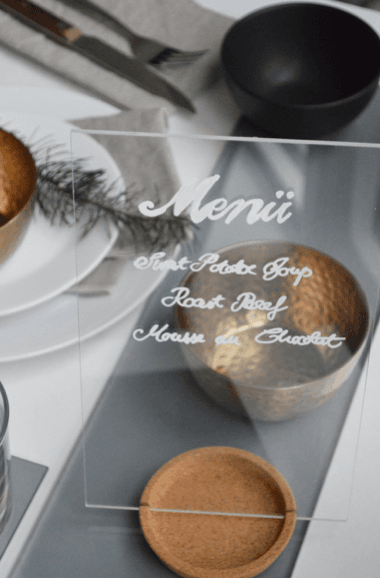 Tussen - Resultat Tischdeko menu