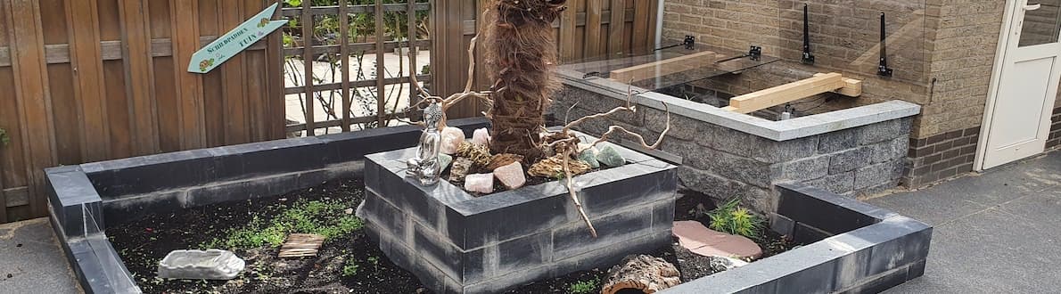 Schildkröten-Außengehege Banner anfertigen