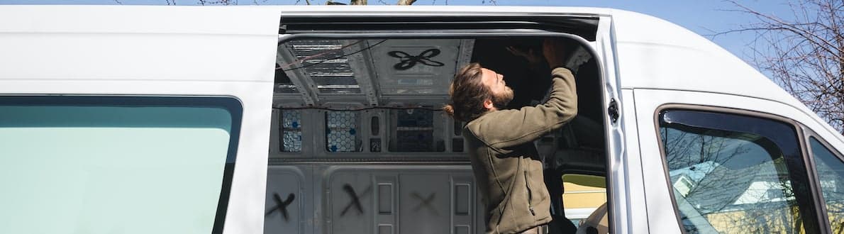 Van umbauen zum camper banner