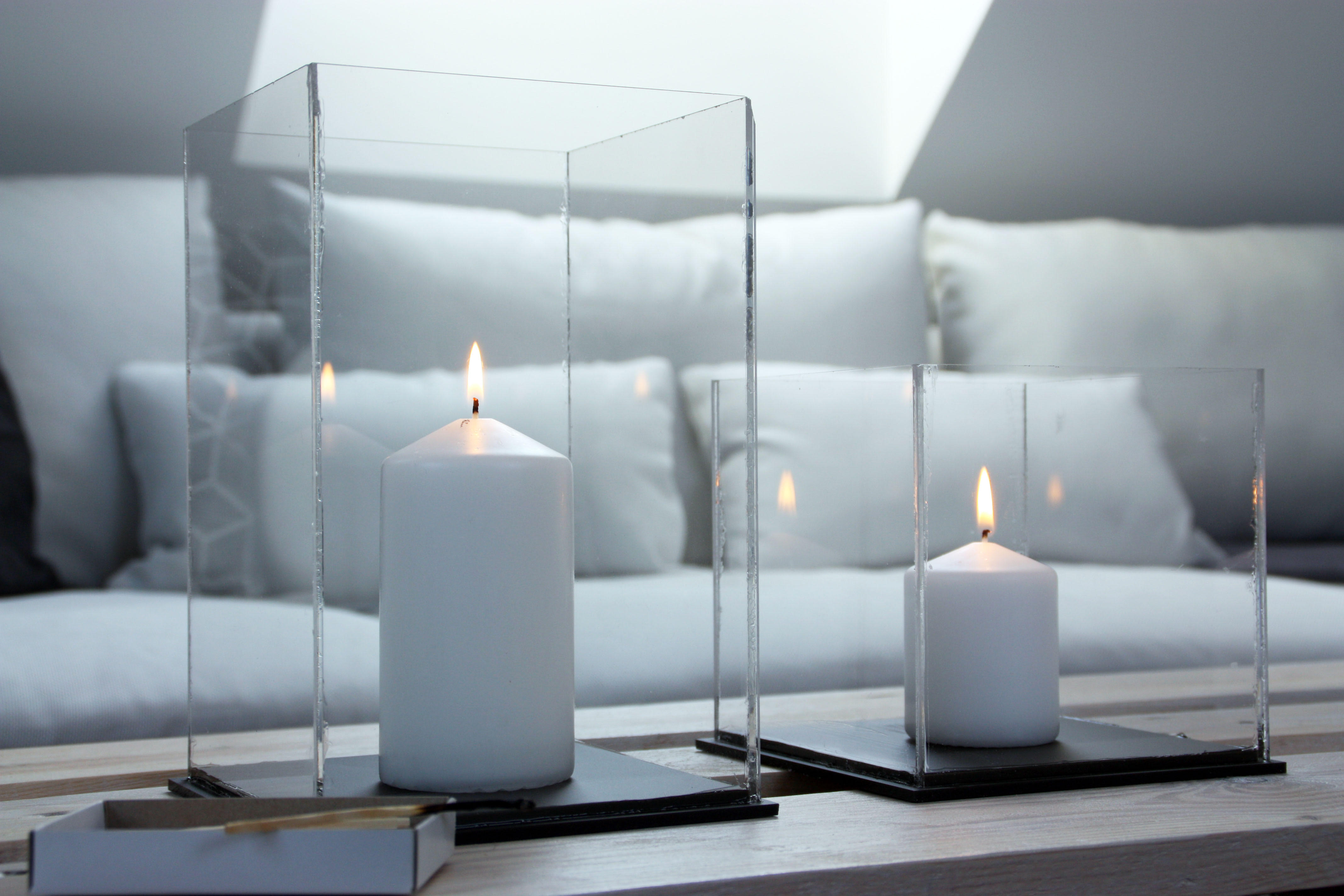Windlichter selber machen aus Acrylglas