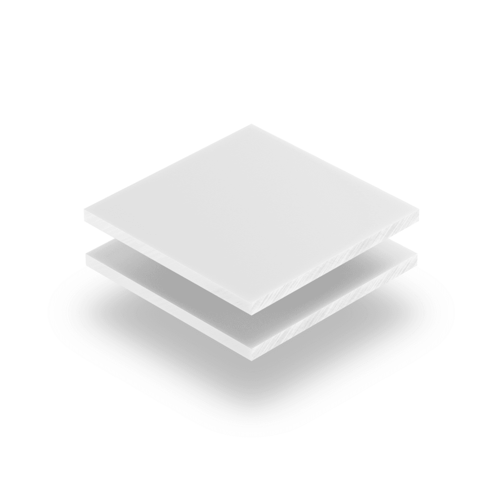 Acrylglas Platte Frost Weiss