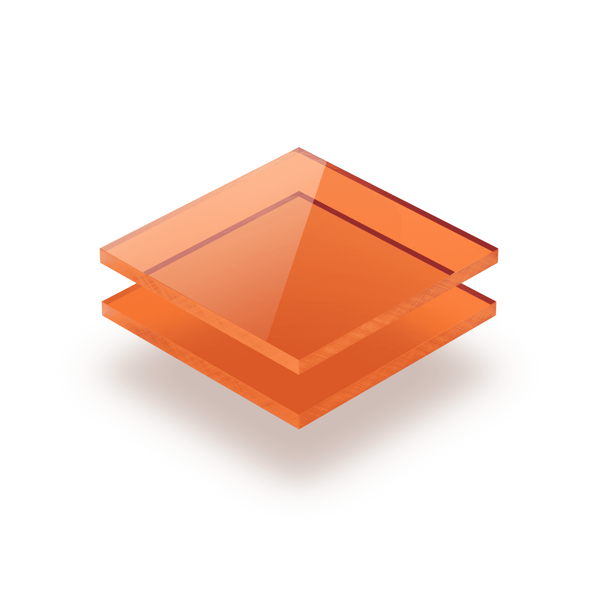 Acrylglas Platte getönt orange