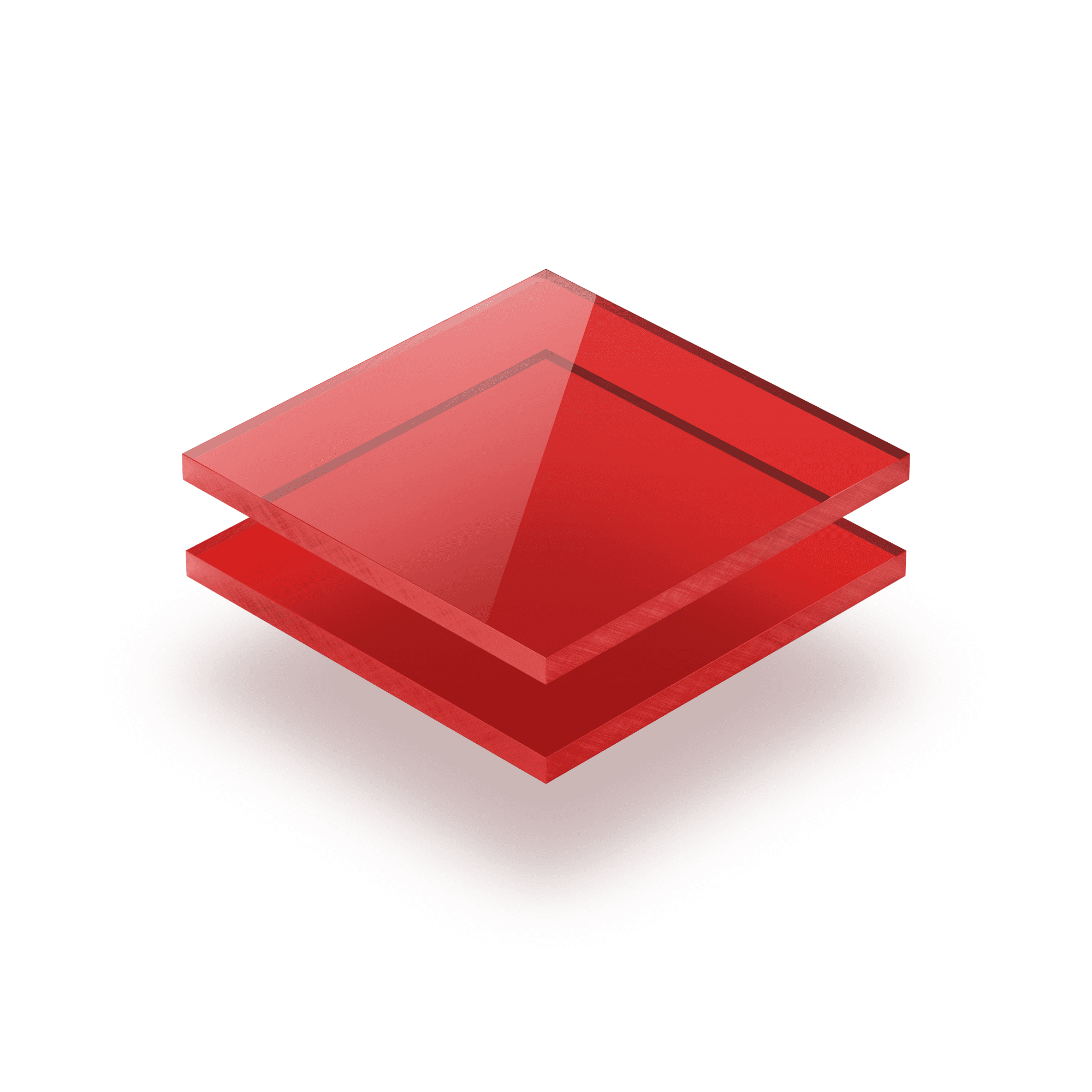 Acrylglas Platte getönt rot