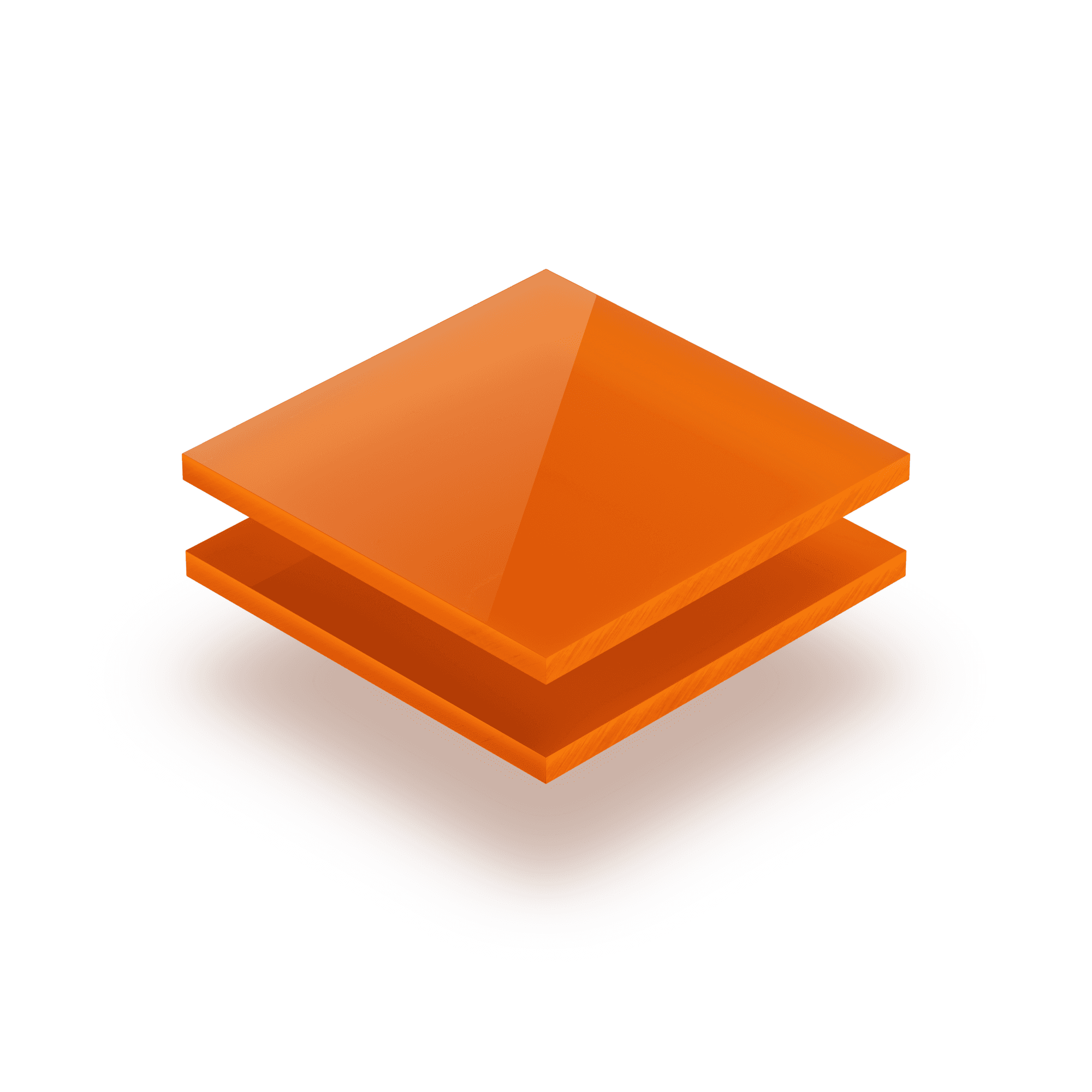 Acrylglas Platte opal orange