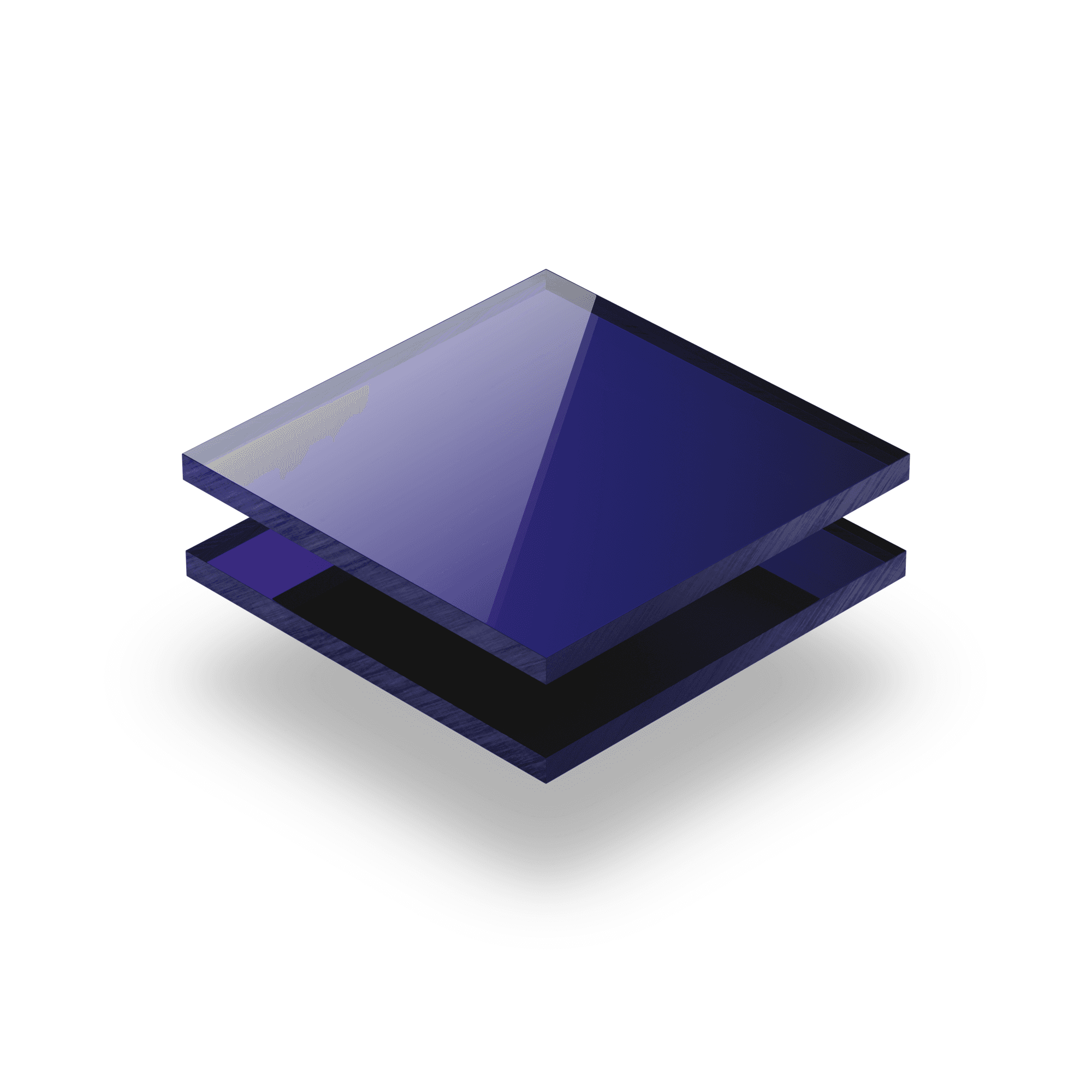 Acrylglas Platte spiegel blau