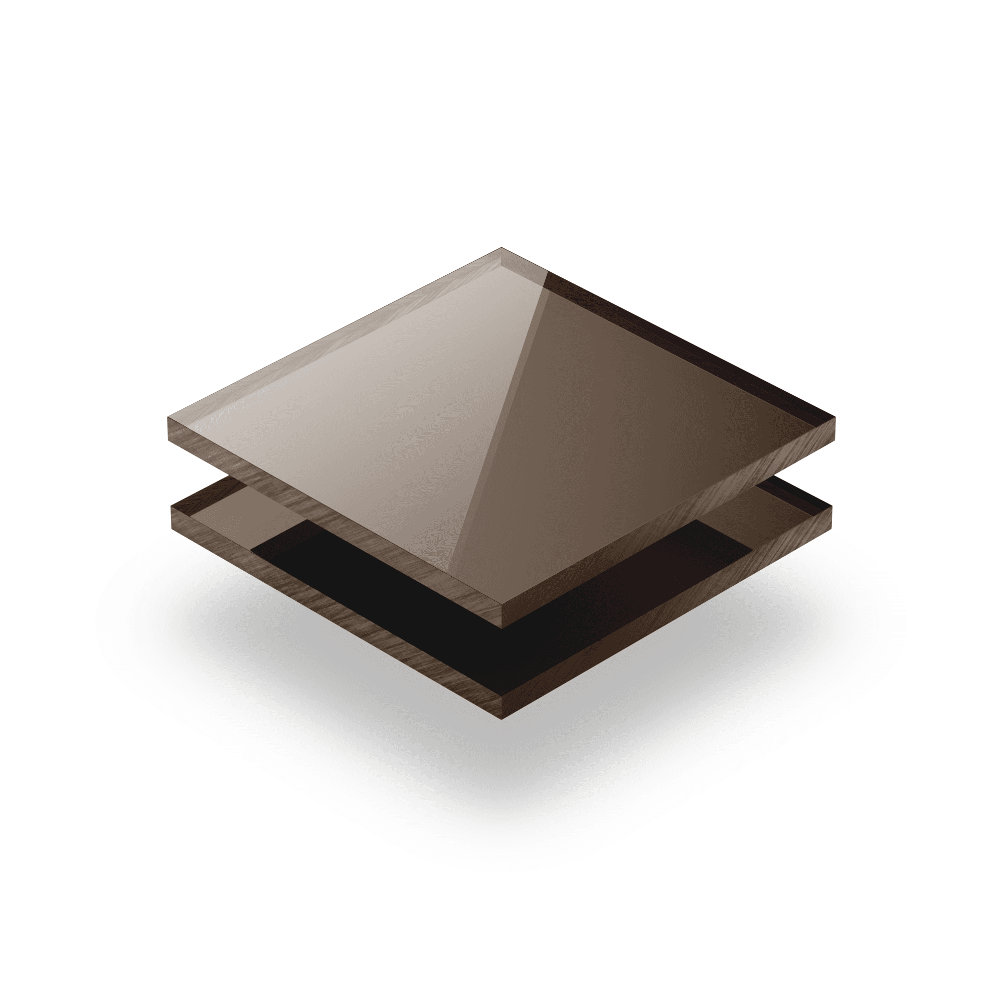 Acrylglas Platte spiegel bronze