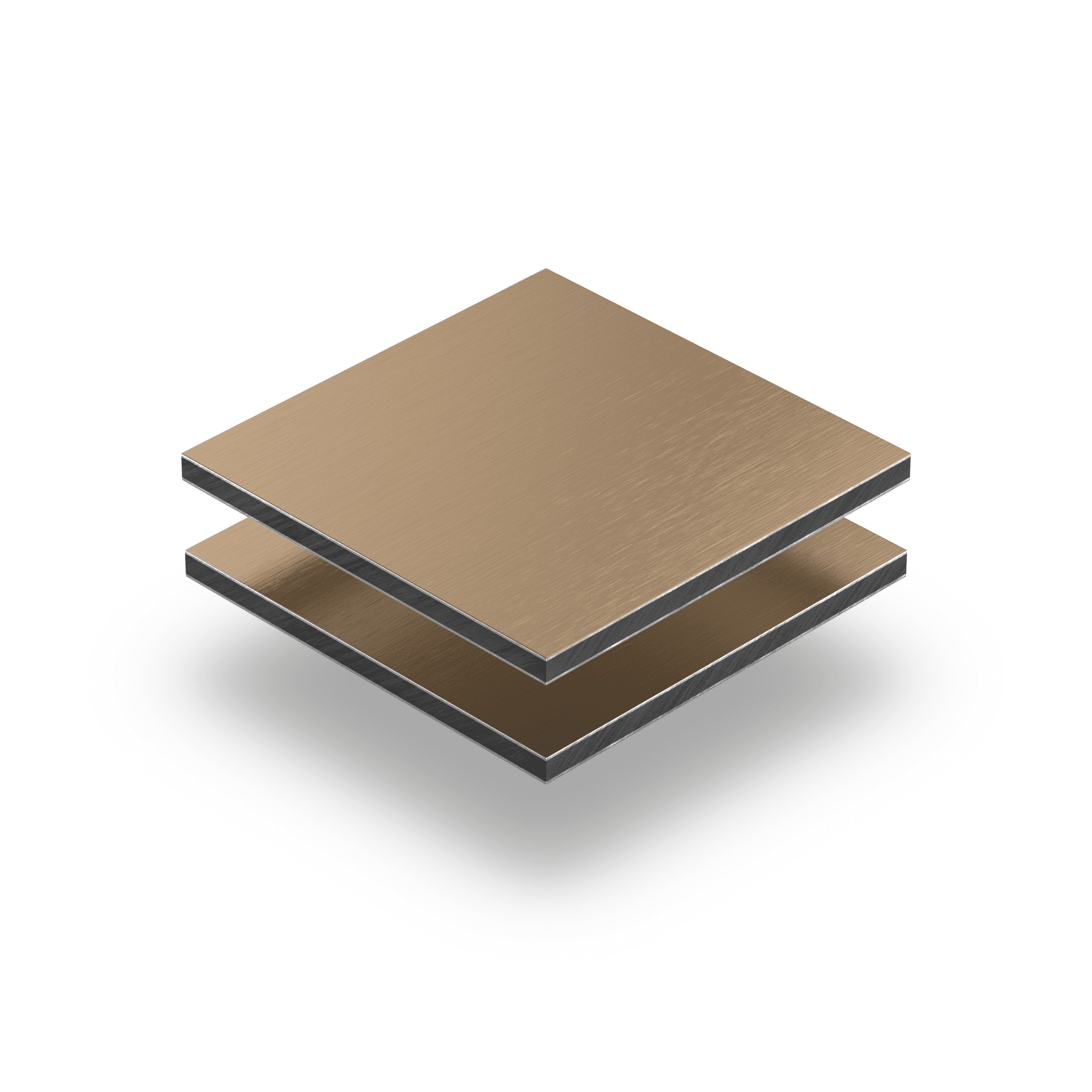 Alu Verbundplatte 3 mm bronze gebürstet