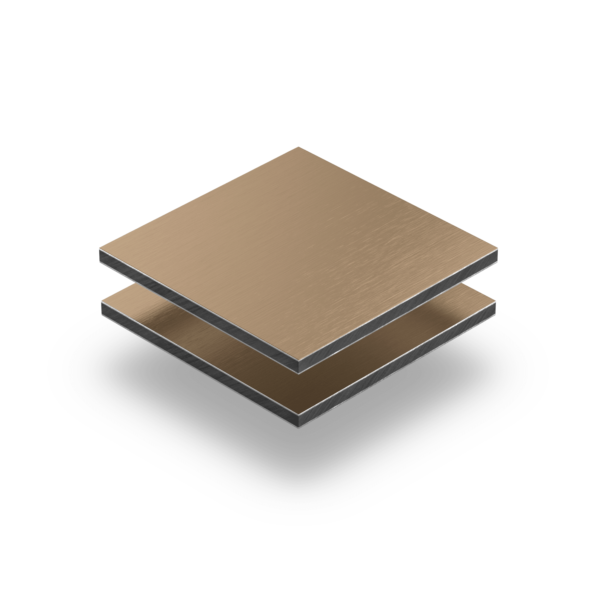 Alu Verbundplatte 3 mm bronze gebürstet