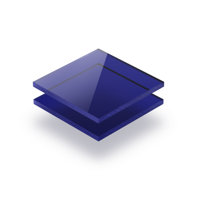 Acrylglas Platte getönt blau
