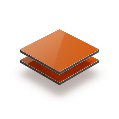 Aluminium Verbundplatte orange