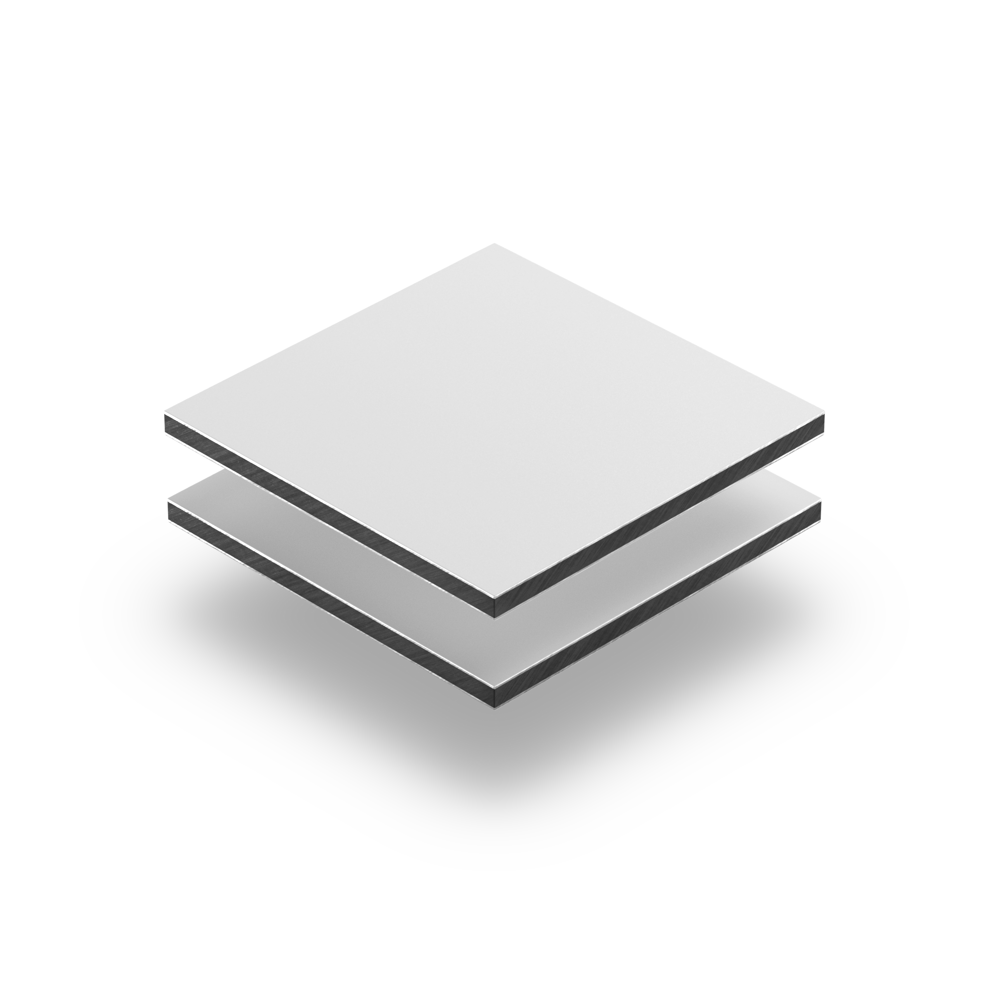 Deckschicht 0,25 mm DIBOND® Alu-Verbundplatte 2 mm weiß Zuschnitt 400 x 290 mm 
