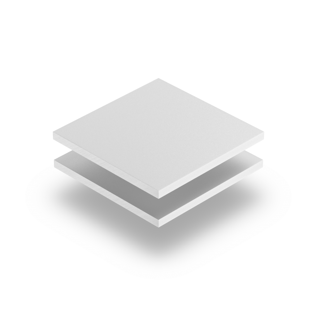 PVC Platte  320mm  x 200mm x  0,4 mm weiss 