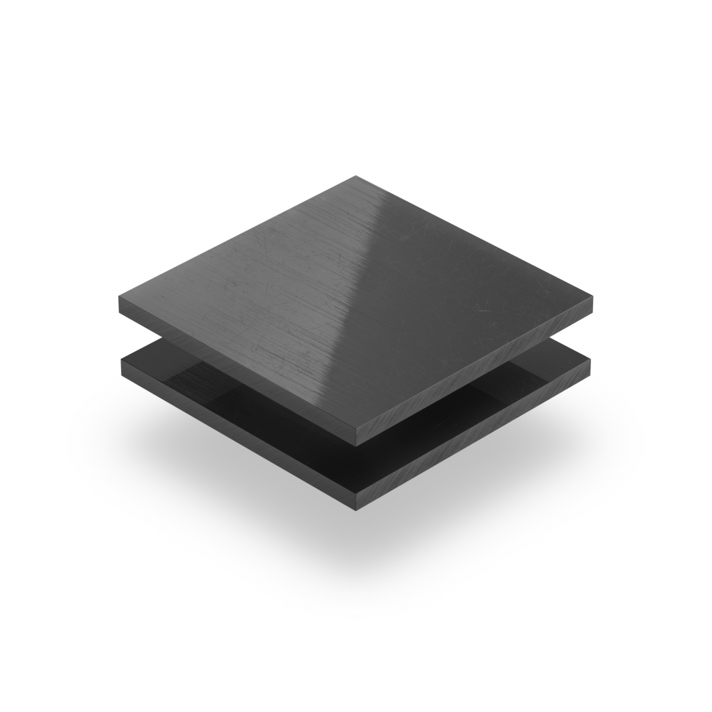Hart PVC grau schwarz 6 mm x 500 x 500 Platte Größen frei wählbar €71,96/qm 
