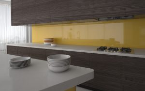 Küchenrückwand kunststoff gelb