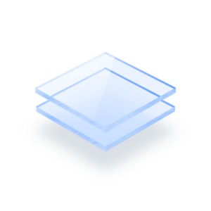 Acrylglas Platte fluoreszierend blau