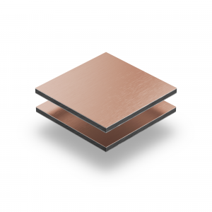 Alu Verbundplatte Kupfer gebürstet 3 mm