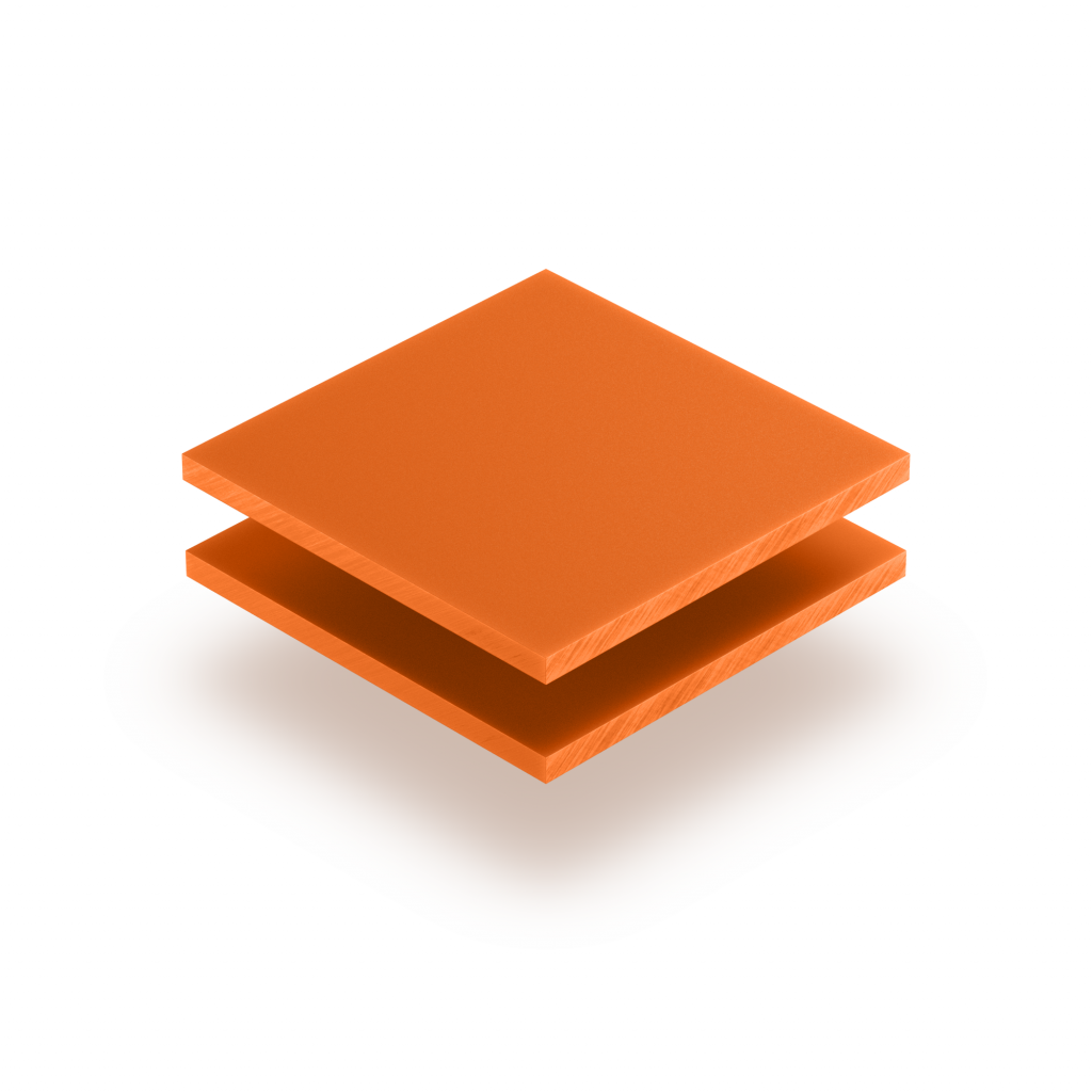 Acrylglas Buchstabenplatte orange matt