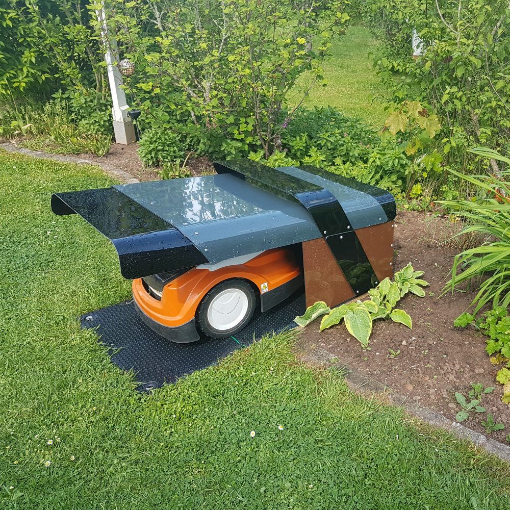 Garage für Rasenroboter